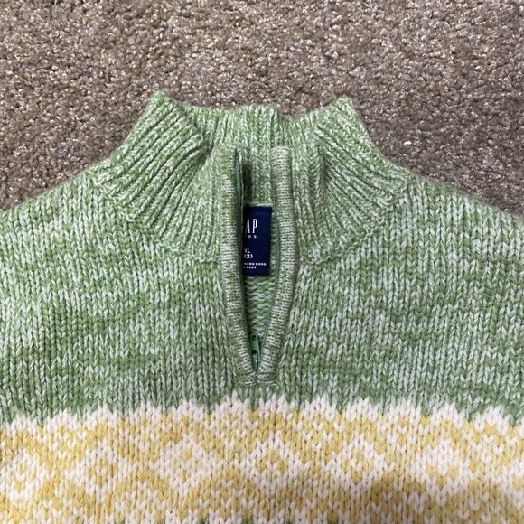 Gap Kids Lambswool Sweater Girls 1/4 Zip Sz XL Sz 12 Long Sleeve Pullover Blend - Picture 2 of 12